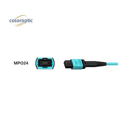12 πυρήνες MPO Patch Cord Fiber Mode OM3 G652D Ανθεκτικότητα πάνω από 1000 φορές