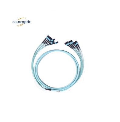 12 πυρήνες MPO Patch Cord Fiber Mode OM3 G652D Ανθεκτικότητα πάνω από 1000 φορές