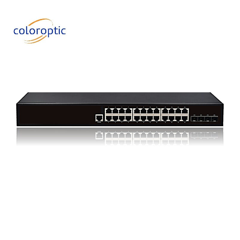 Τάξη 2 Ευφυής POE Ethernet Switch με 24 θύρες 10/100/1000M 4GE SFP θύρες