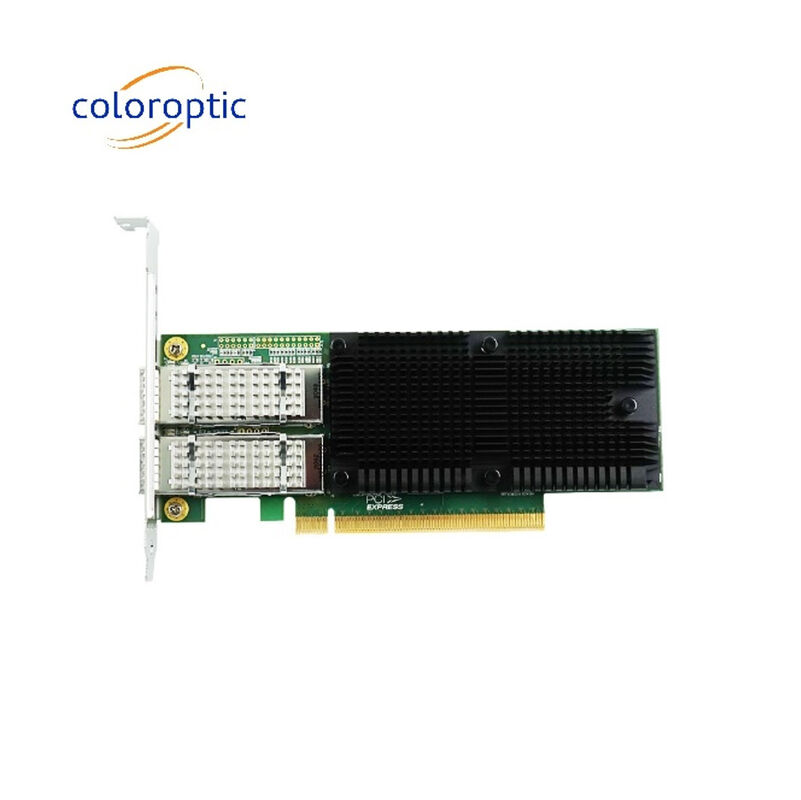 PCIe X16 Δύο θύρες QSFP28 Ethernet Network Adapter 100G Intel E810